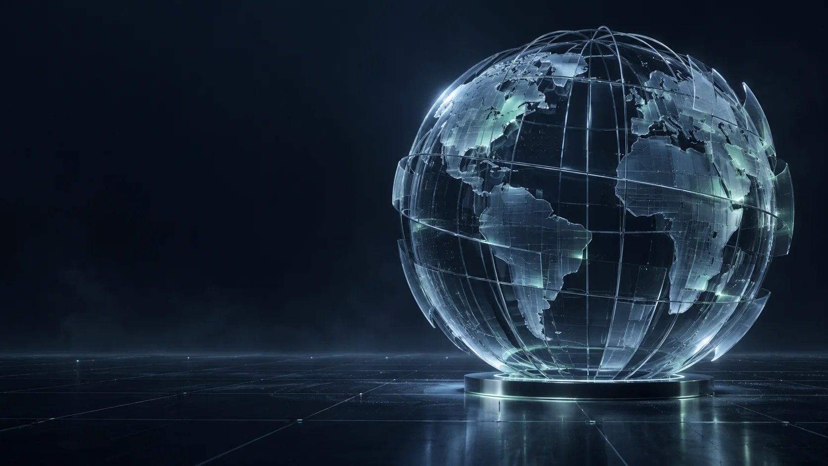 Globo de vidrio en un entorno de análisis digital